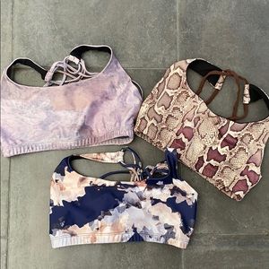 ONZIE SPORTS BRA BUNDLE - 3  WORKOUT TOPS